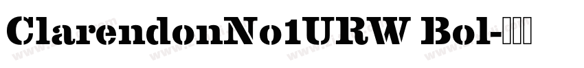 ClarendonNo1URW Bol字体转换